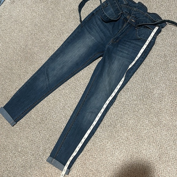 Tie waist paper bag skinny jean - Picture 4 of 5